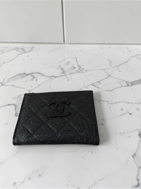 Source Unknown Black Card & Coin Holder with Gold Hardware